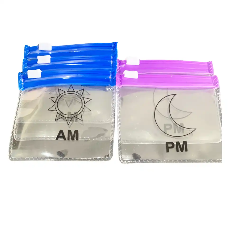 AM/PM medication pouch set