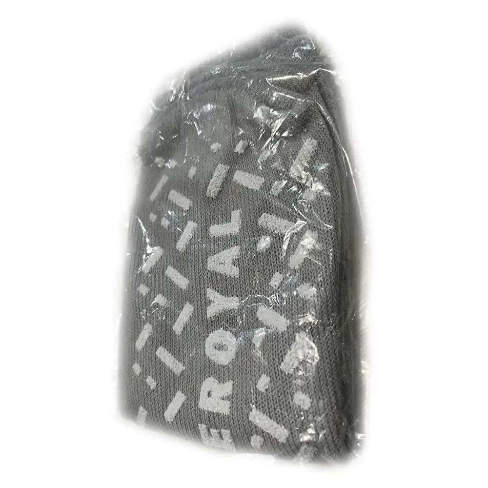 Soft gray non-slip grip socks